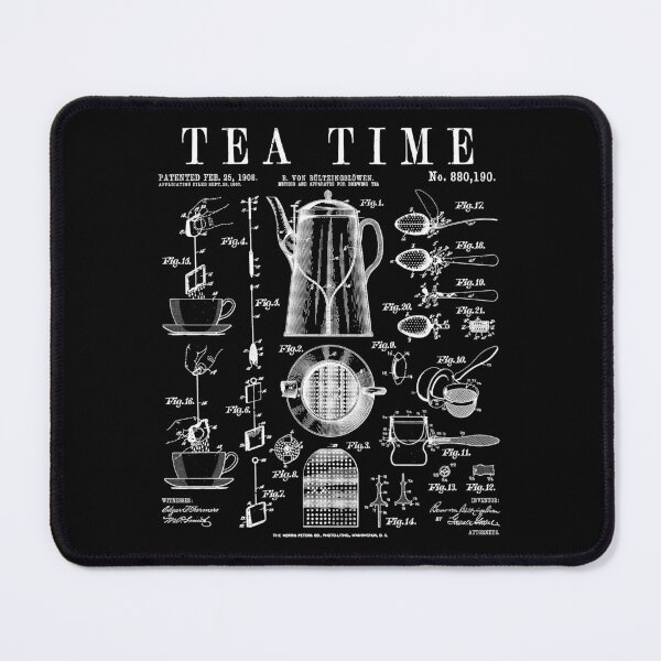 Item preview, Tea Lover Drinker Pot Cup Strainer Bag Vintage Patent Print designed and sold by GrandeDuc.