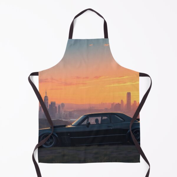 Item preview, Black Nissan Skyline in front of a city, anime art designed and sold by Salimgor Hangaround Music.