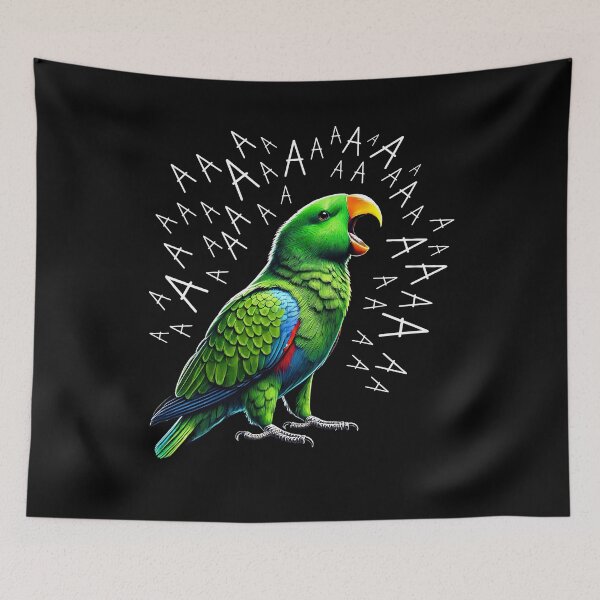 Item preview, Funny Screaming Eclectus Green Parrot Lover designed and sold by Kimberley King Art  King Art.