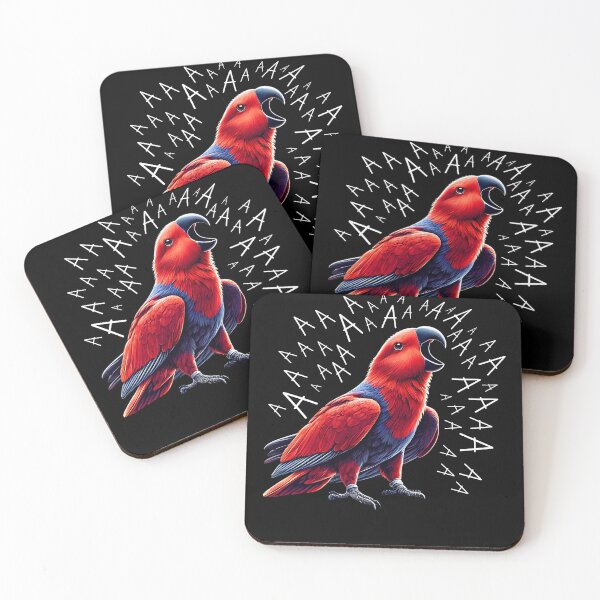 Item preview, Funny Screaming Eclectus Red Parrot Lover designed and sold by Kimberley King Art  King Art.