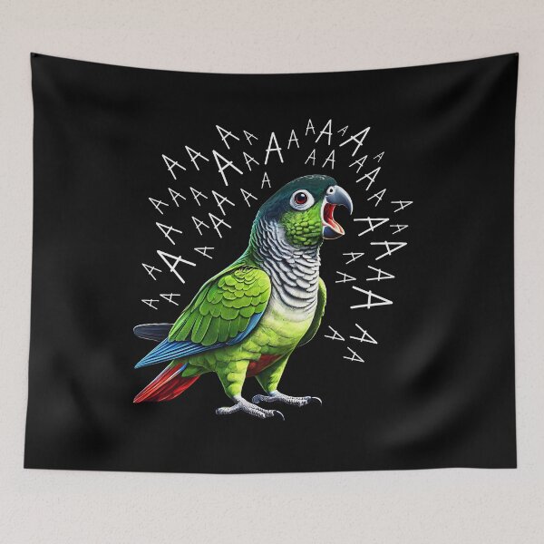 Item preview, Funny Screaming Green Cheek Conure Parrot Lover designed and sold by Kimberley King Art  King Art.