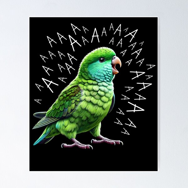 Item preview, Funny Screaming Parrotlet Parrot Lover designed and sold by Kimberley King Art  King Art.