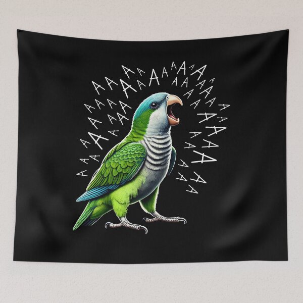 Item preview, Funny Screaming Quaker Parrot Lover designed and sold by Kimberley King Art  King Art.