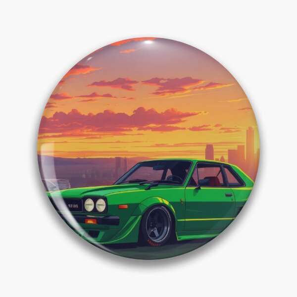 Item preview, Nissan Skyline on a meadow, anime art designed and sold by Salimgor Hangaround Music.