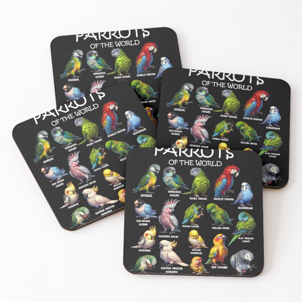 Item preview, Parrots of the World Birding Animal Lover designed and sold by Kimberley King Art  King Art.