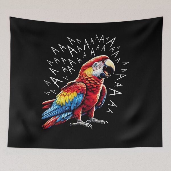 Item preview, Funny Screaming Scarlet Macaw Parrot Lover designed and sold by Kimberley King Art  King Art.