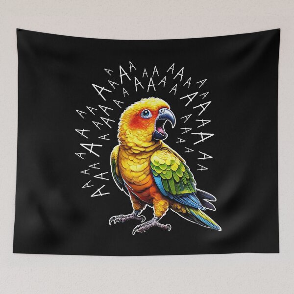 Item preview, Funny Screaming Sun Conure Parrot Lover designed and sold by Kimberley King Art  King Art.