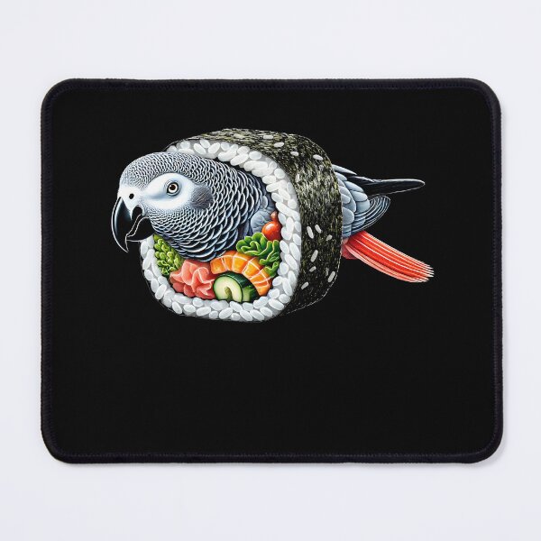 Item preview, Funny Sushi African Grey Parrot Lover Birding designed and sold by Kimberley King Art  King Art.
