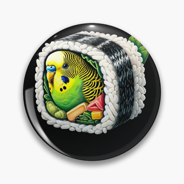 Item preview, Funny Sushi Budgerigar Parakeet Parrot Lover Birding designed and sold by Kimberley King Art  King Art.