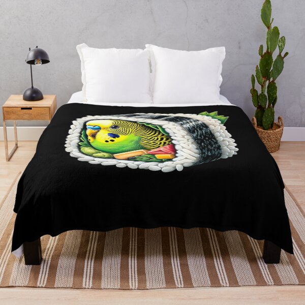 Item preview, Funny Sushi Budgerigar Parakeet Parrot Lover Birding designed and sold by Kimberley King Art King Art.