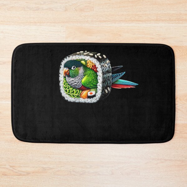 Item preview, Funny Sushi Green Cheek Conure Parrot Lover Birding designed and sold by Kimberley King Art  King Art.