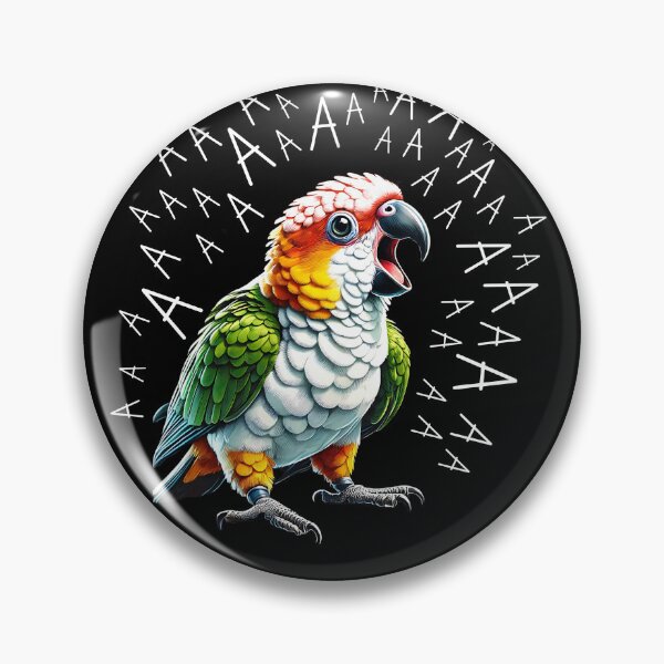 Item preview, Funny Screaming White Bellied Caique Parrot Lover designed and sold by Kimberley King Art  King Art.