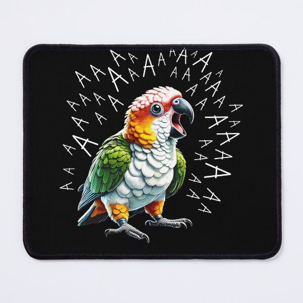 Item preview, Funny Screaming White Bellied Caique Parrot Lover designed and sold by Kimberley King Art  King Art.