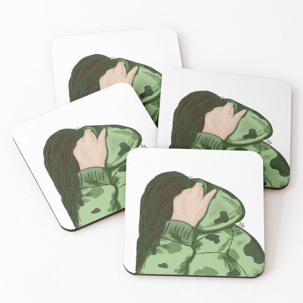Item preview, Girl with Green Hair in Creeper Jacket designed and sold by Chamindas Crazy Crafts.