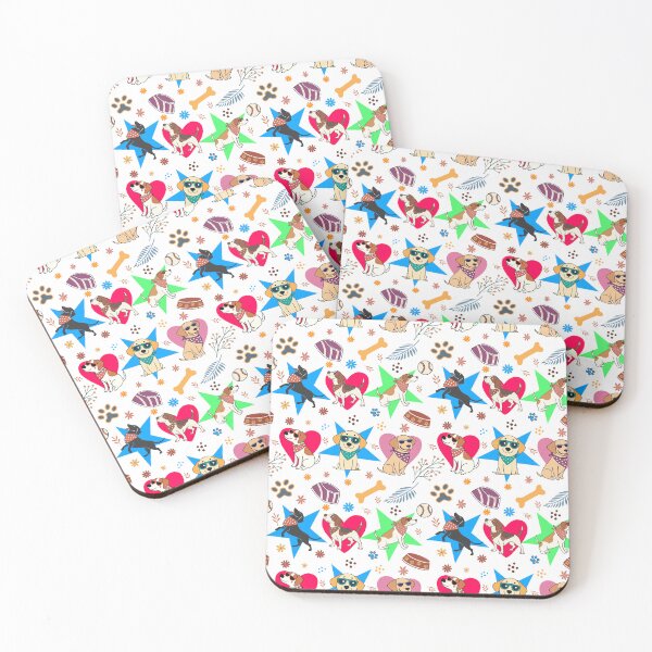 Item preview, Seamless watercolor pattern with bohemian dog in summer. designed and sold by CreativebyTKK.