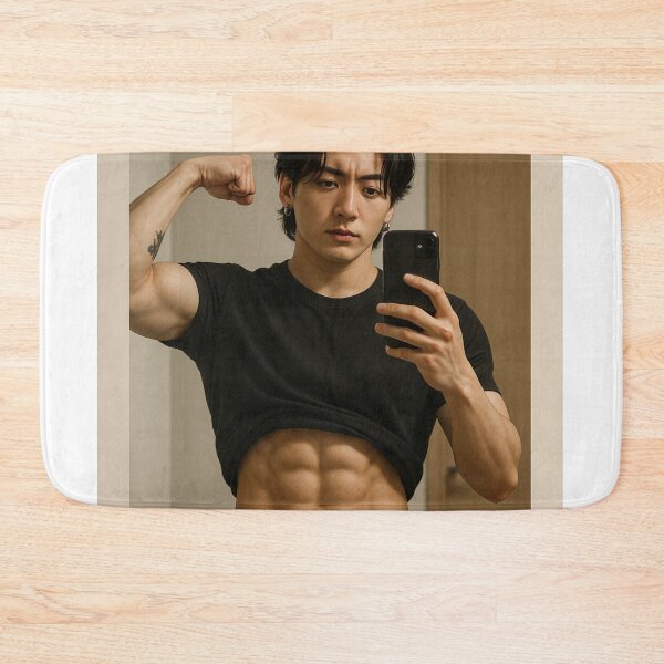 Item preview, Jungkook Golden Flexing Abs Birthday Mirror Selfie designed and sold by Aryabek.