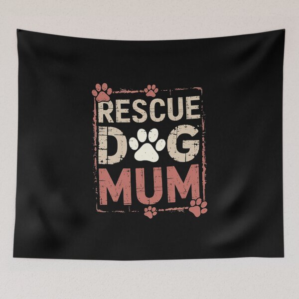 Artikelvorschau, Rescue Dog Mum – Retro Stil für Hundefans entworfen und verkauft von nbg2012.