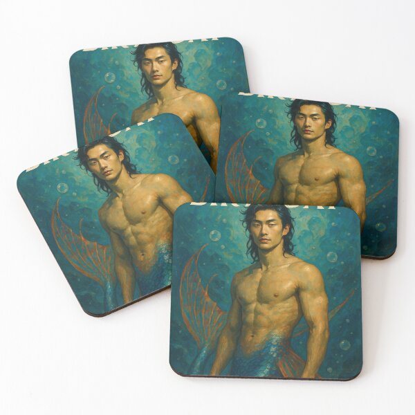 Item preview, Handsome Asian Merman Birthday in Deep Sea Fantasy Style designed and sold by Aryabek.