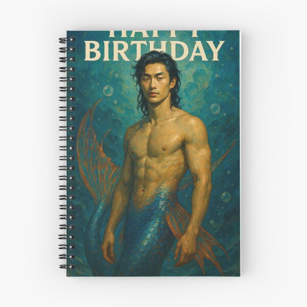 Item preview, Handsome Asian Merman Birthday in Deep Sea Fantasy Style designed and sold by Aryabek.