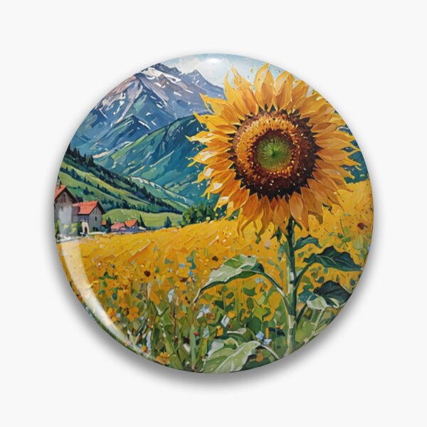 Artikelvorschau, Sonnenblumenfeld in den Bergen  entworfen und verkauft von OTSC.