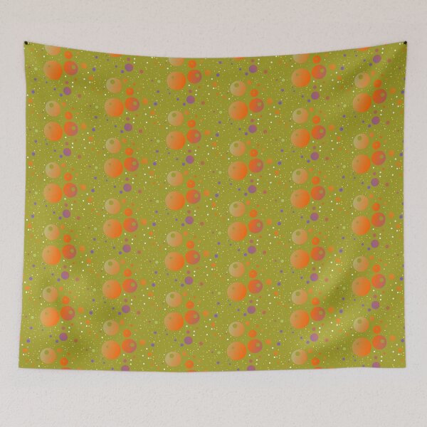 Item preview, Warm green orange cozy colors dot pattern |  yellow ochre green creative dots designed and sold by lausn.