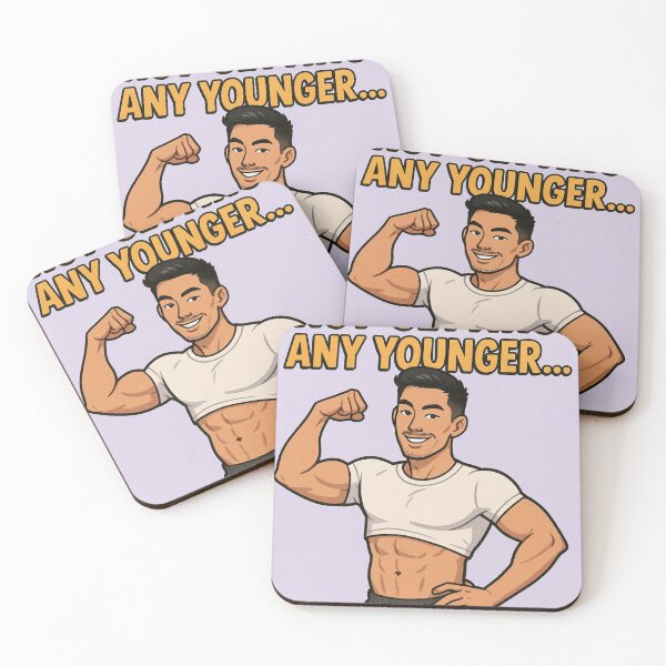 Item preview, Not Getting Any Younger – Cartoon Gay Birthday Flex designed and sold by Aryabek.