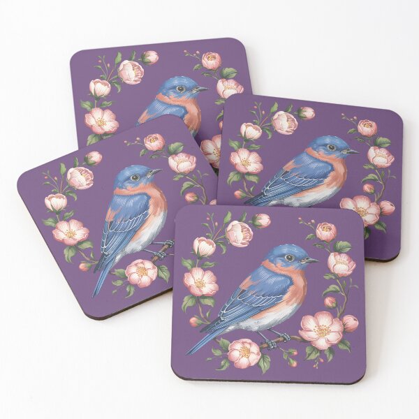 Item preview, Eastern Bluebird in Blossoms for Nature Lovers designed and sold by BirdsnStuff.