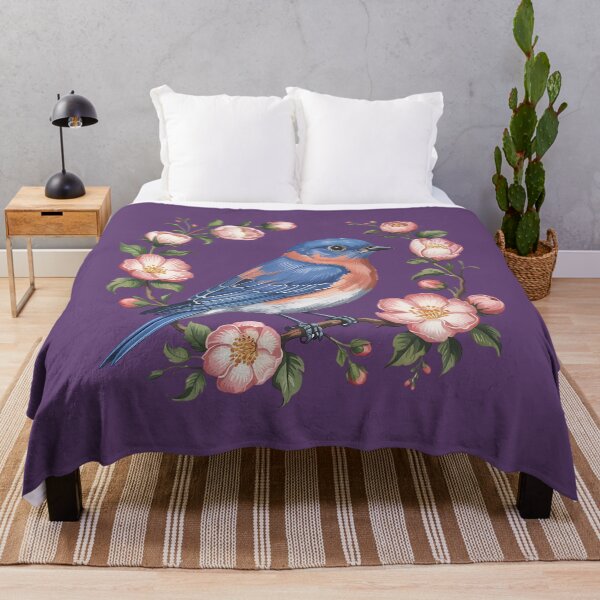 Item preview, Eastern Bluebird in Blossoms for Nature Lovers designed and sold by BirdsnStuff.