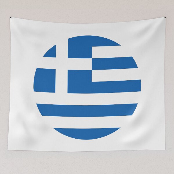 Item preview, Greece Flag designed and sold by USEFULART-Shop.