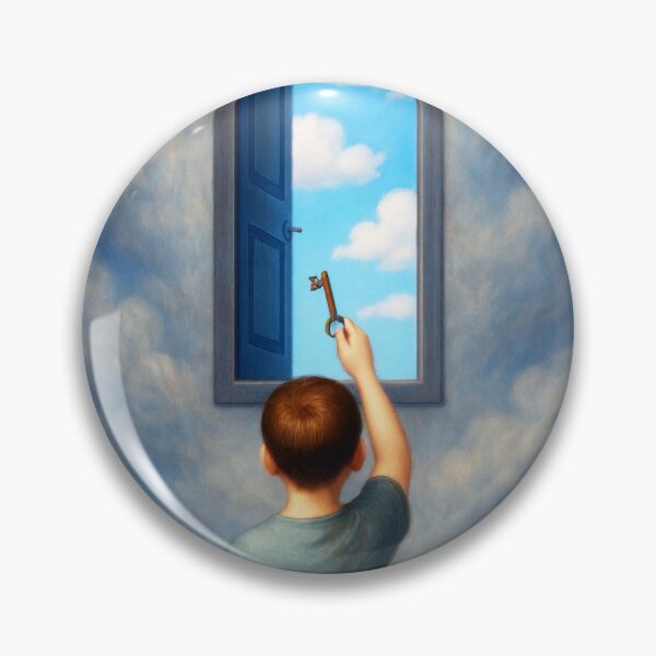 Item preview, Key to the Sky – Surreal Art of a Boy Unlocking the Heavens designed and sold by Patternicity.