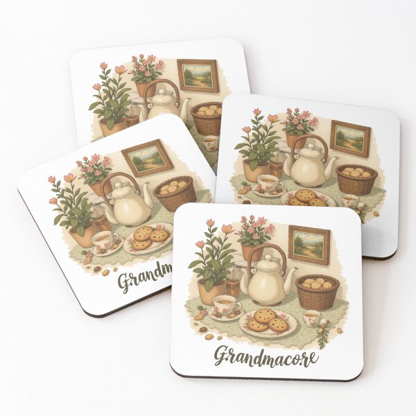 Item preview, Grandmacore Cozy Tea Setup Design designed and sold by latelierdechris.