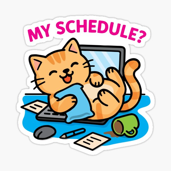Item preview, My Schedule cat designed and sold by UEAshop.