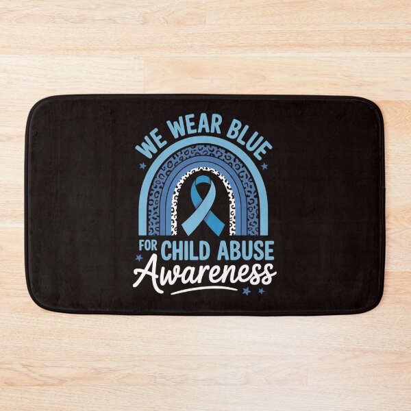 Item preview, Blue Ribbon Rainbow We Wear Blue For Child Abuse Awareness designed and sold by MAKOPOKOShop.