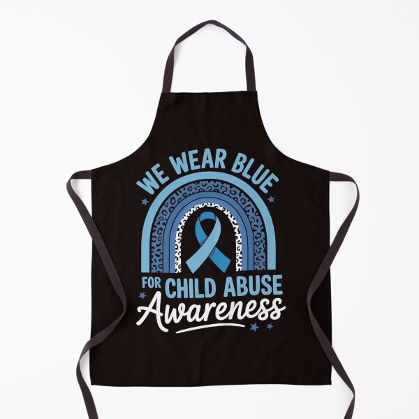 Item preview, Blue Ribbon Rainbow We Wear Blue For Child Abuse Awareness designed and sold by MAKOPOKOShop.