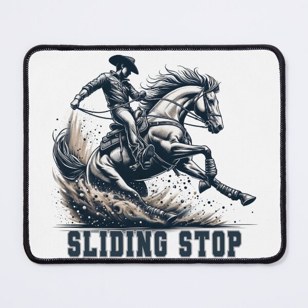 Item preview, Sliding Stop Cowboy and Horse Dynamic Western Art designed and sold by latelierdechris.