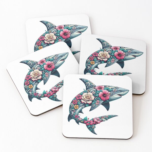 Item preview, Floral Shark Fierce and Beautiful Design designed and sold by latelierdechris.