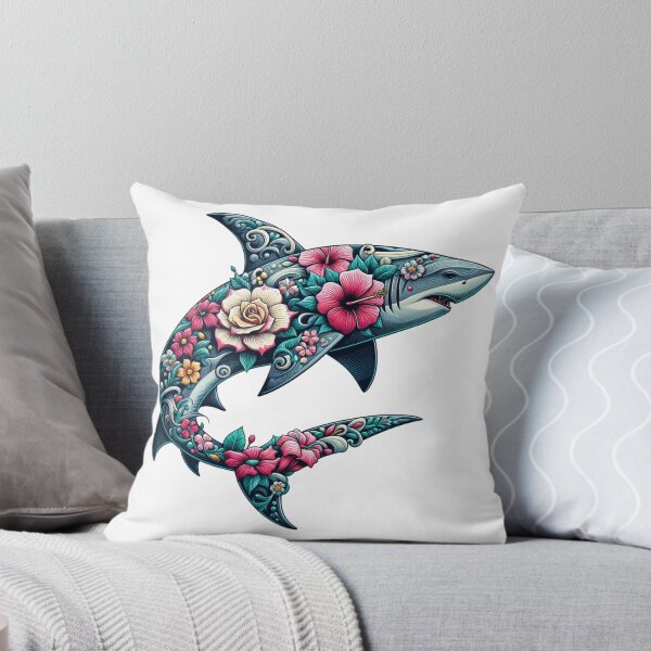 Item preview, Floral Shark Fierce and Beautiful Design designed and sold by latelierdechris.