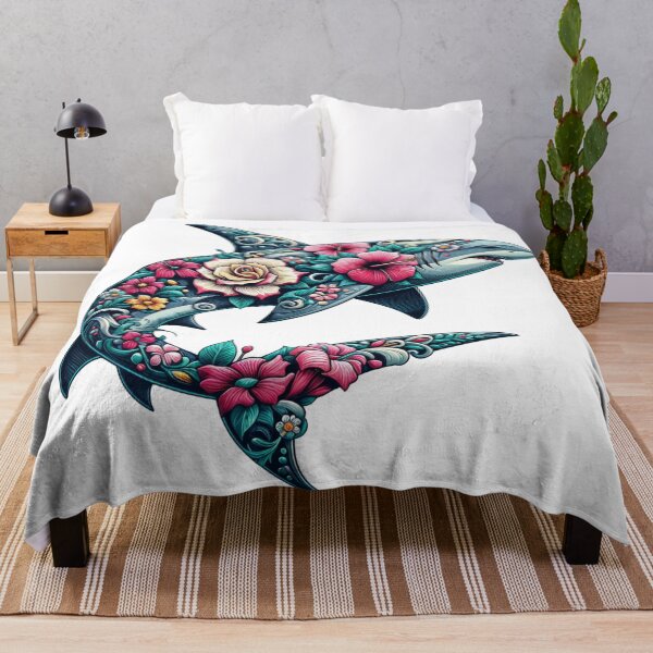 Item preview, Floral Shark Fierce and Beautiful Design designed and sold by latelierdechris.