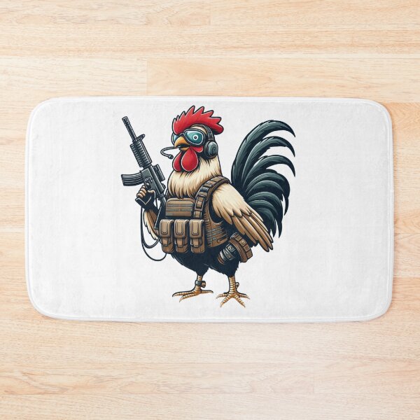 Item preview, Tactical Commando Rooster Military-Themed Humor Art designed and sold by latelierdechris.