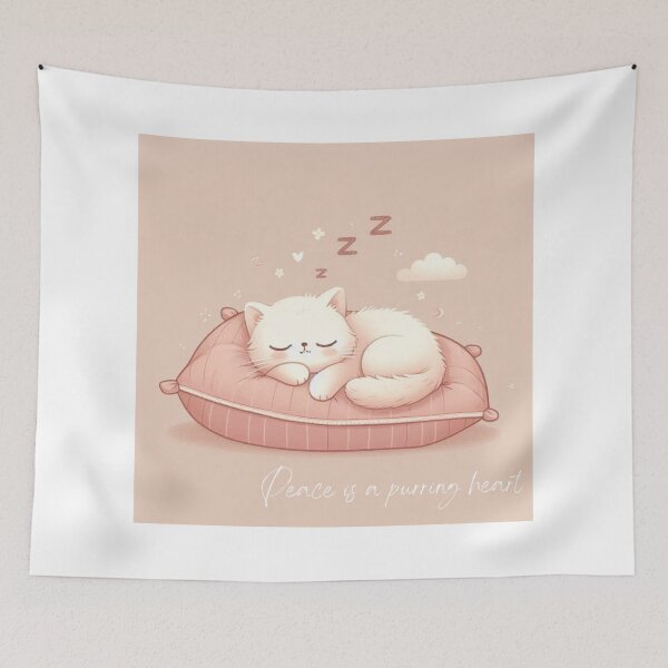 Item preview, Cat Peace is a Purring Heart designed and sold by CreatedbyKandJ.