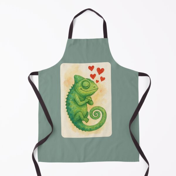 Item preview, Happy Chameleon – Watercolor Love Vibes designed and sold by GusiaTreasures.