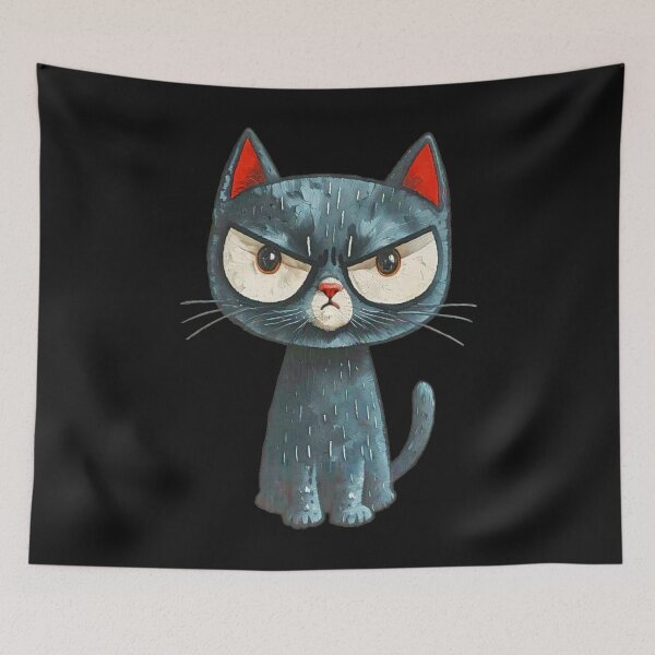 Item preview, Grumpy Little Overlord – Angry Cute Cat for Cat Lovers with Attitude Design for Shirts, Stickers, Mugs & More designed and sold by eatmorvelopator.