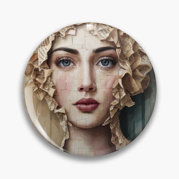 Item preview, Stamp Queen – Girl Covered in Vintage Postage Stamps designed and sold by Milestone33.