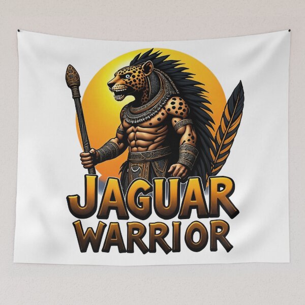 Item preview, Jaguar Warrior Symbolic Aztec Art designed and sold by latelierdechris.
