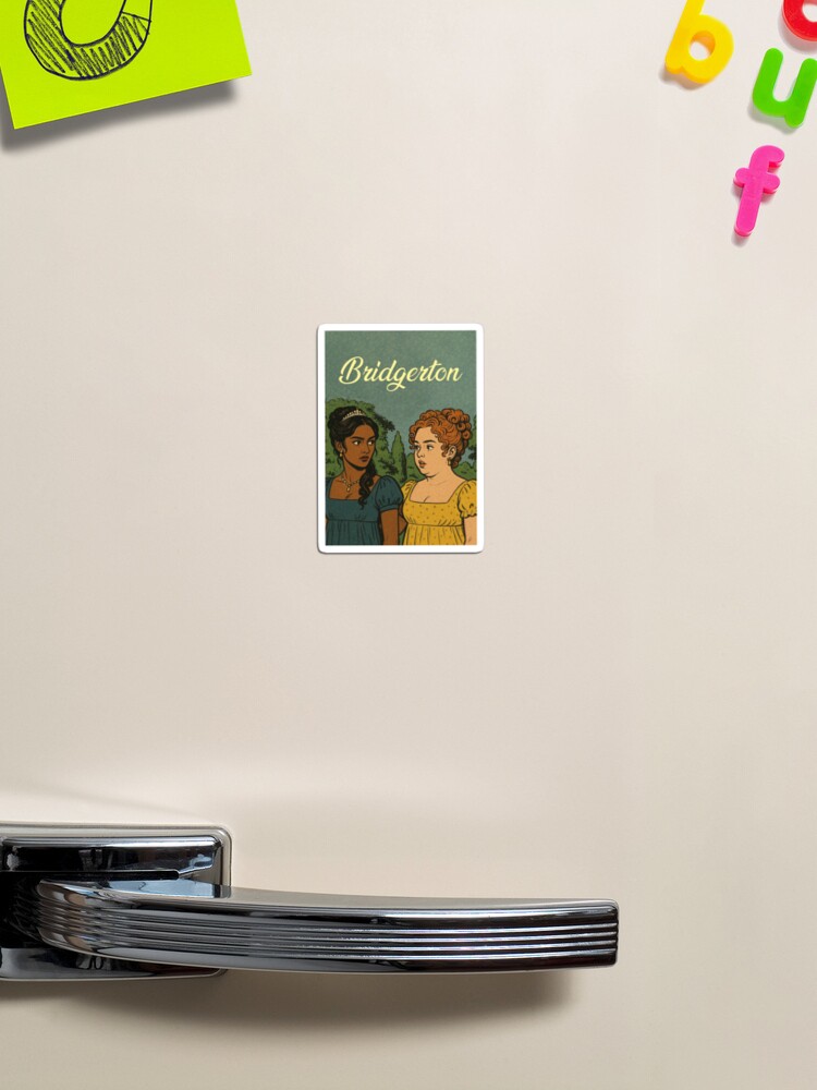 Aperçu 1 sur 3. Magnet avec l'œuvre Bridgerton, Kate Sharma, Penelope Featherington, série Netflix créée et vendue par Mauswohn.