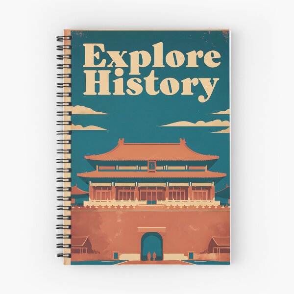 Item preview, Retro Forbidden City Meridian Gate Explore History Poster designed and sold by FestivityFinds.