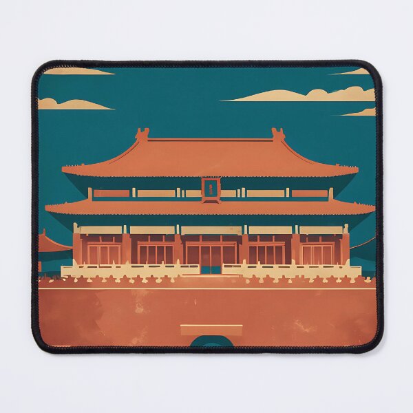 Item preview, Retro Forbidden City Meridian Gate Explore History Poster designed and sold by FestivityFinds.