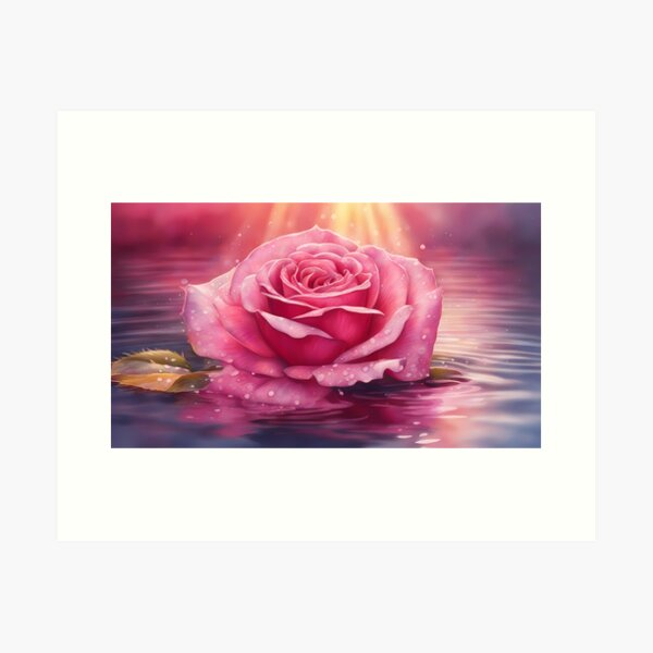 Item preview, Pink Rose in Water designed and sold by BookCovered.