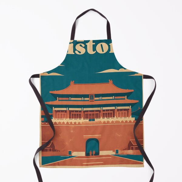 Item preview, Retro Forbidden City Meridian Gate Explore History Poster designed and sold by FestivityFinds.