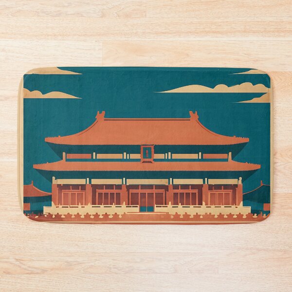 Item preview, Retro Forbidden City Meridian Gate Explore History Poster designed and sold by FestivityFinds.